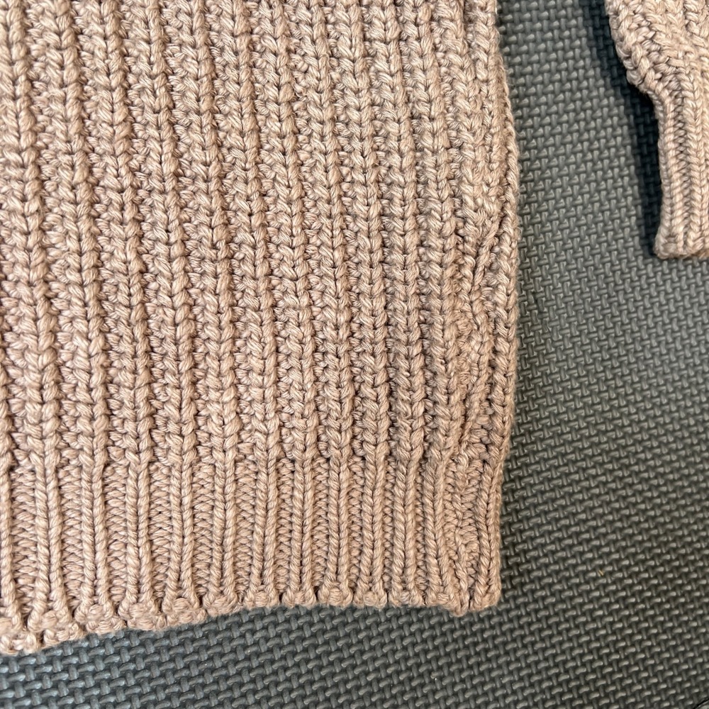 It Is Well USA Made Knit Sweater‎ Oversized Pullover Ribbed Casual Size XL Beige - Picture 8 of 11